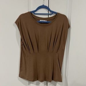 Good American Corsetted T-Shirt - Taupe